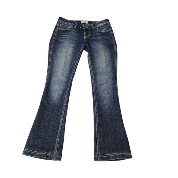 Antik Denim Jeans Womens 26 Blue Bootcut‎ Low Rise Embroidered Boho Festival - Picture 3 of 14